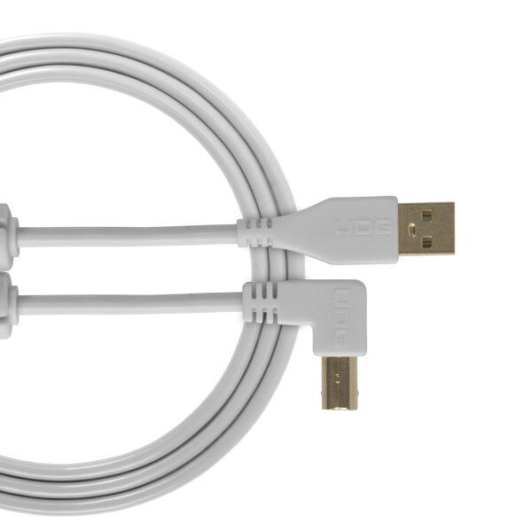 UDG Ultimate Audio Cable USB 2.0 A-B White Angled 2m