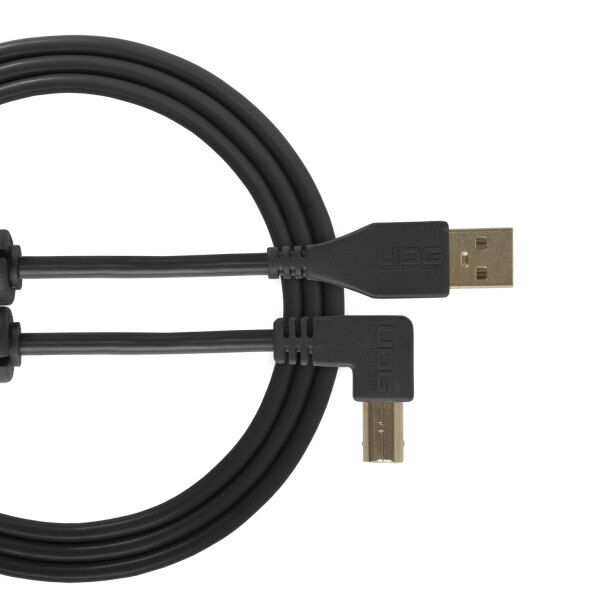 UDG Ultimate Audio Cable USB 2.0 A-B Black Angled 1m