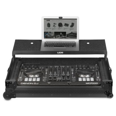 UDG Ultimate Flight Case Multi Format XXL Black Plus (Laptop Shelf, Trolley  +  Wheels) U91054BL