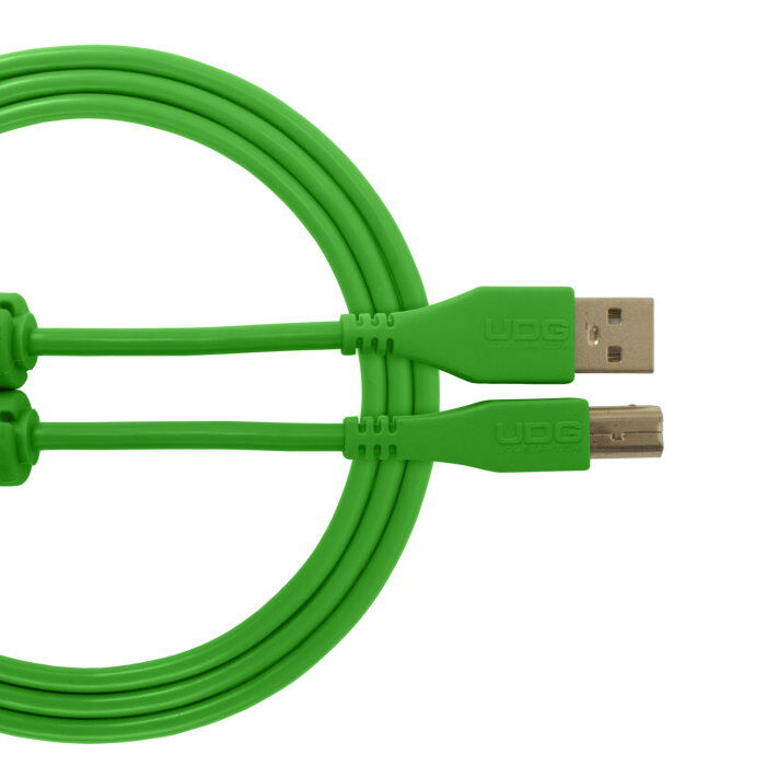 UDG Ultimate Audio Cable USB 2.0 A-B Green Straight 1m