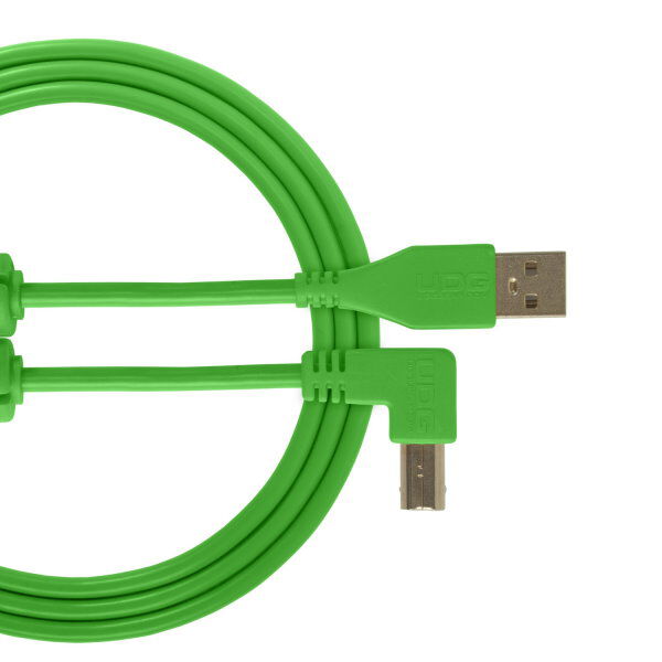 UDG Ultimate Audio Cable USB 2.0 A-B Green Angled 3m