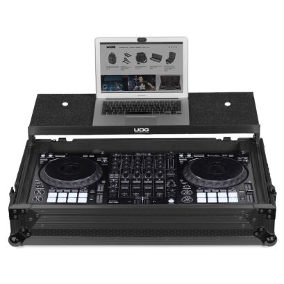 UDG Ultimate Flight Case Pioneer DDJ-1000 Black Plus (Laptop shelf + Wheels) U91055BL