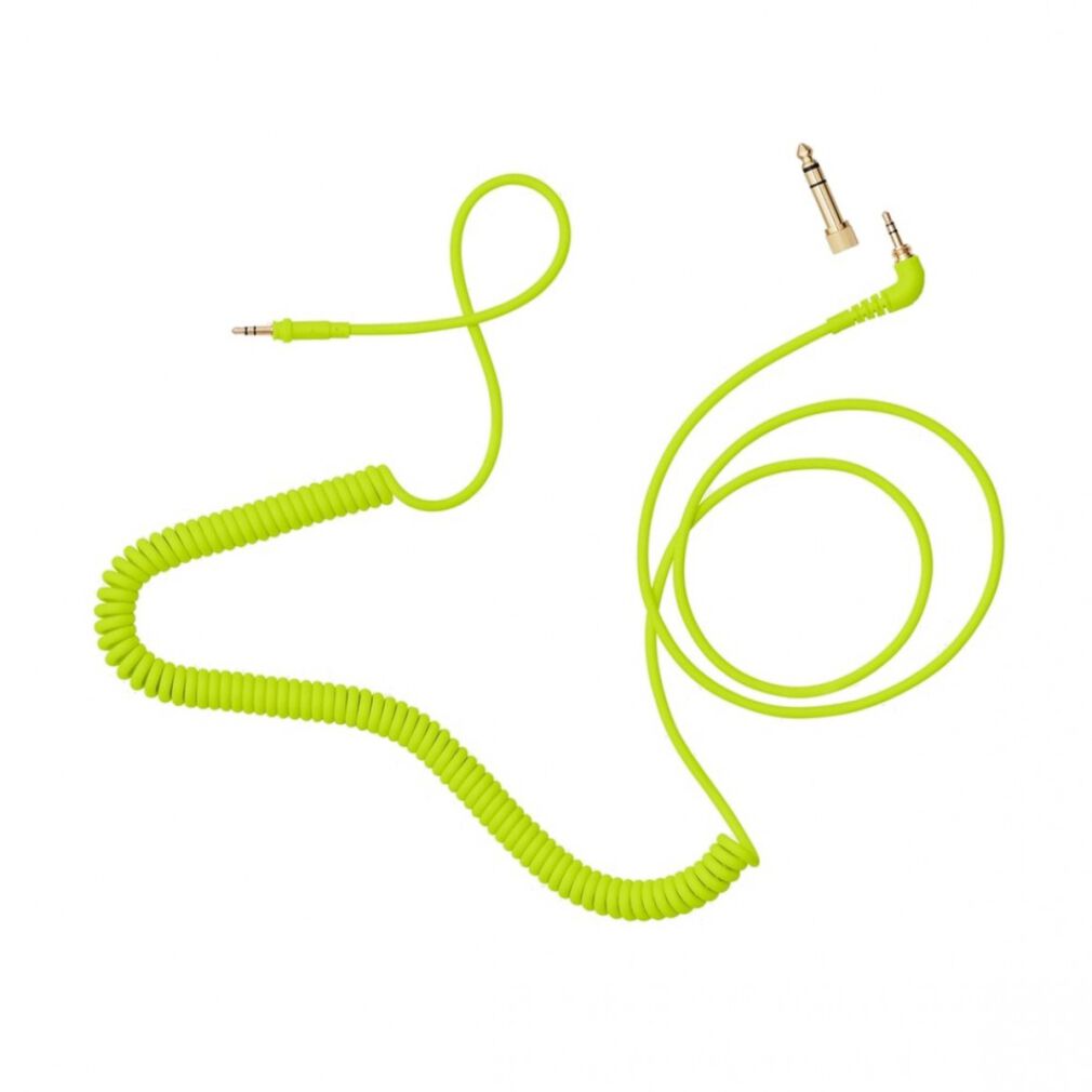 AIAIAI TMA-2 C18 kabel spiralny Neon Yellow w/adapter 1,5m/4mm