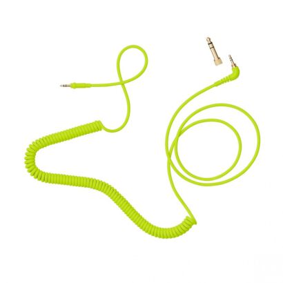 AIAIAI TMA-2 C18 kabel spiralny Neon Yellow w/adapter 1,5m/4mm